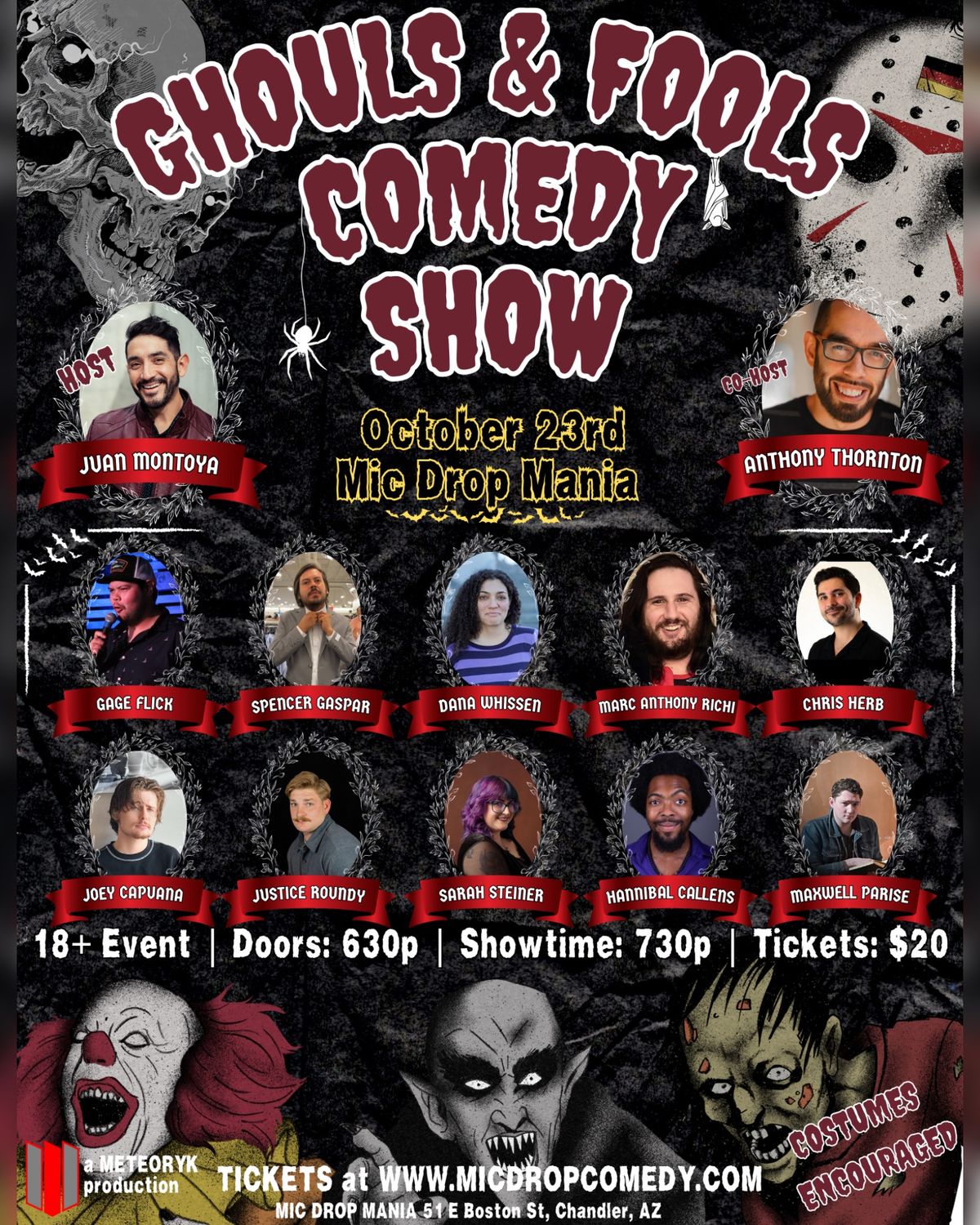 \u201cGhouls & Fools\u201d Halloween Stand Up Comedy Special