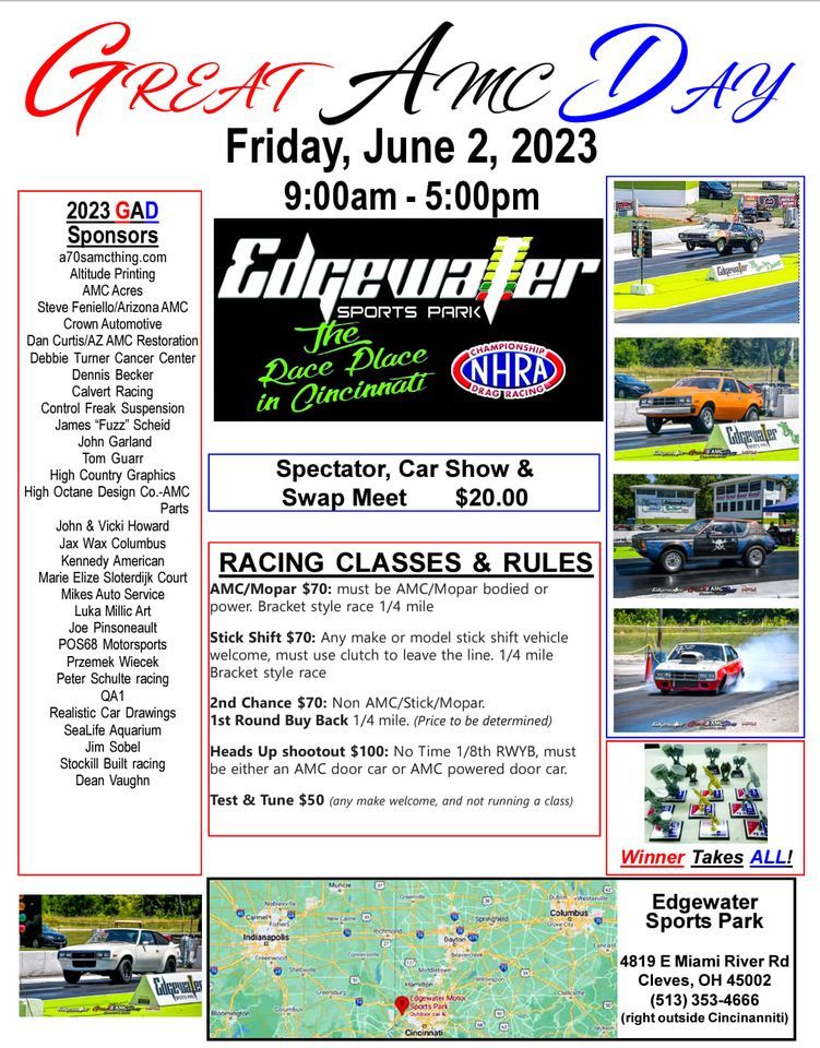 Great AMC Day GAD 2023 Edgewater Sports Park, Cleves, OH June 2, 2023