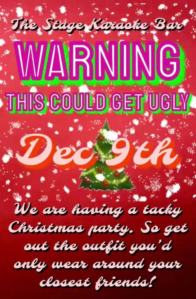 Tacky Christmas Party The Stage Karaoke Bar, Lafayette, LA December