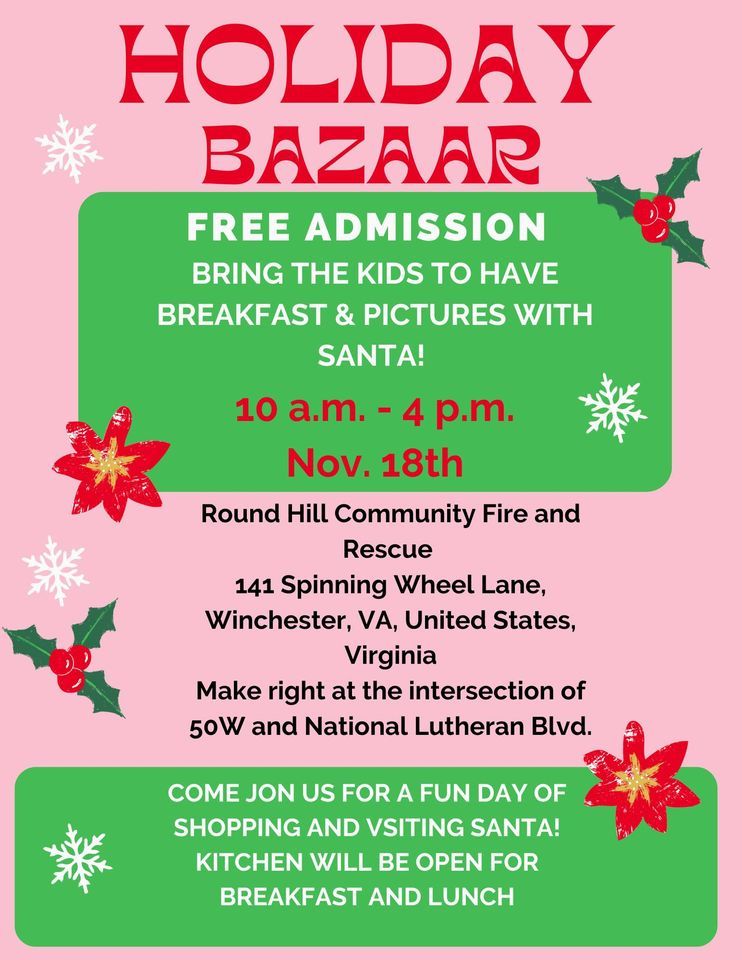 Holiday Bazaar hosted by Round Hill Community Fire and Rescue 141