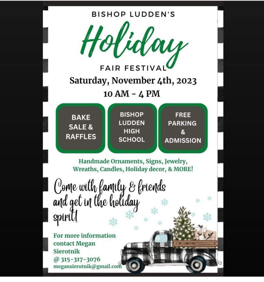 Ludden Craft Fair Ludden High School, Syracuse, NY November 4, 2023