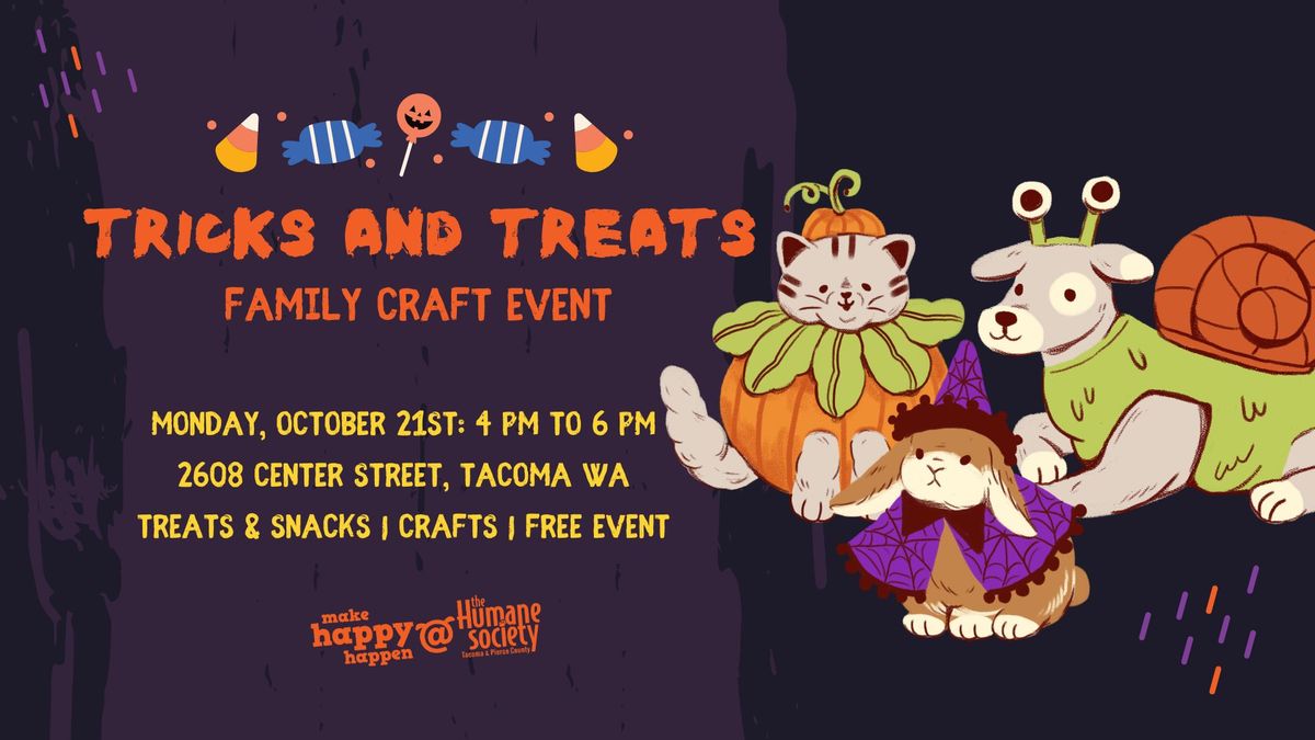 Tricks and Treats Family Craft Event