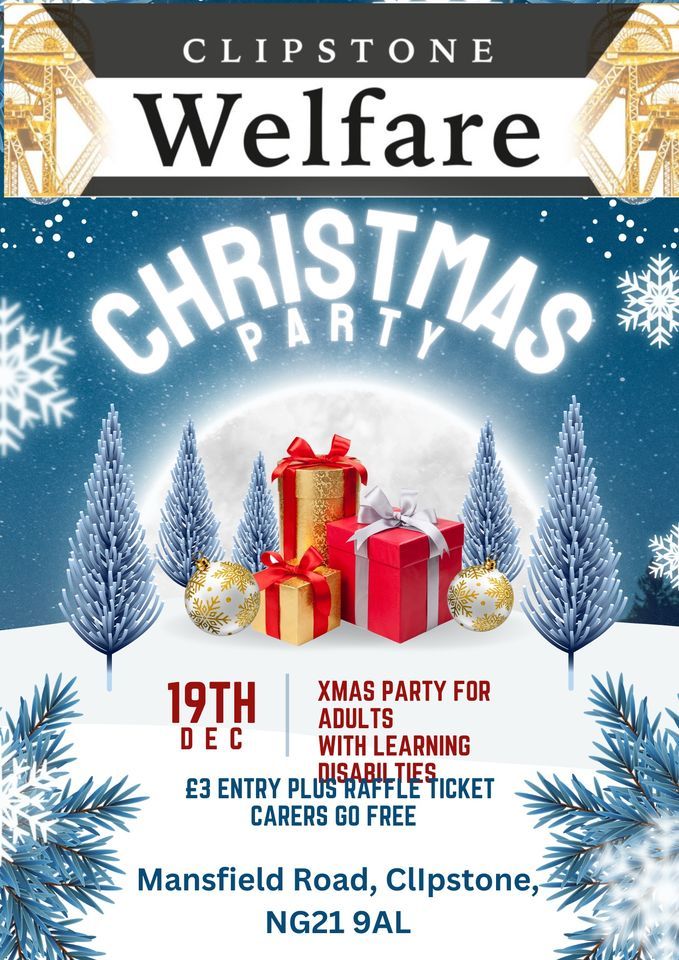 Xmas Party Adults with learning disabilities Clipstone Social Club