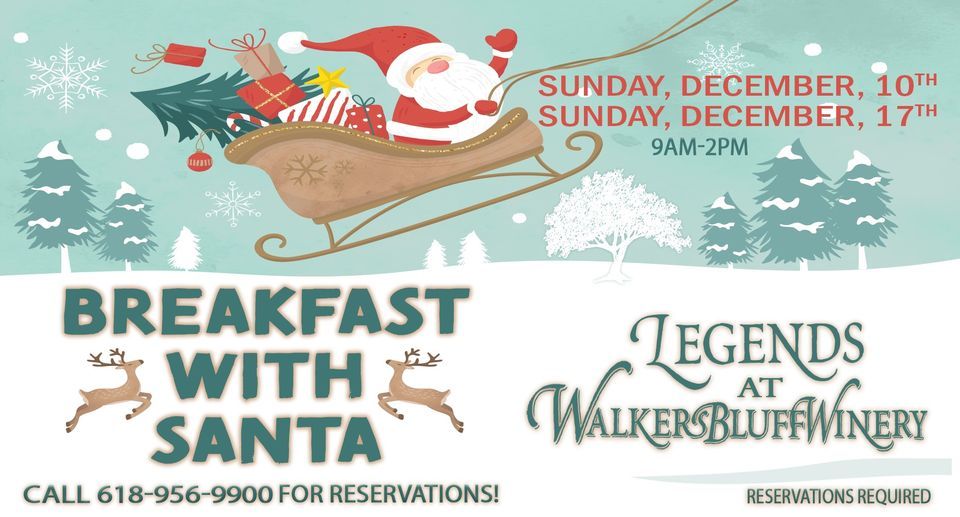 Breakfast With Santa Legends at Walkers Bluff, Carterville, IL December 17, 2023