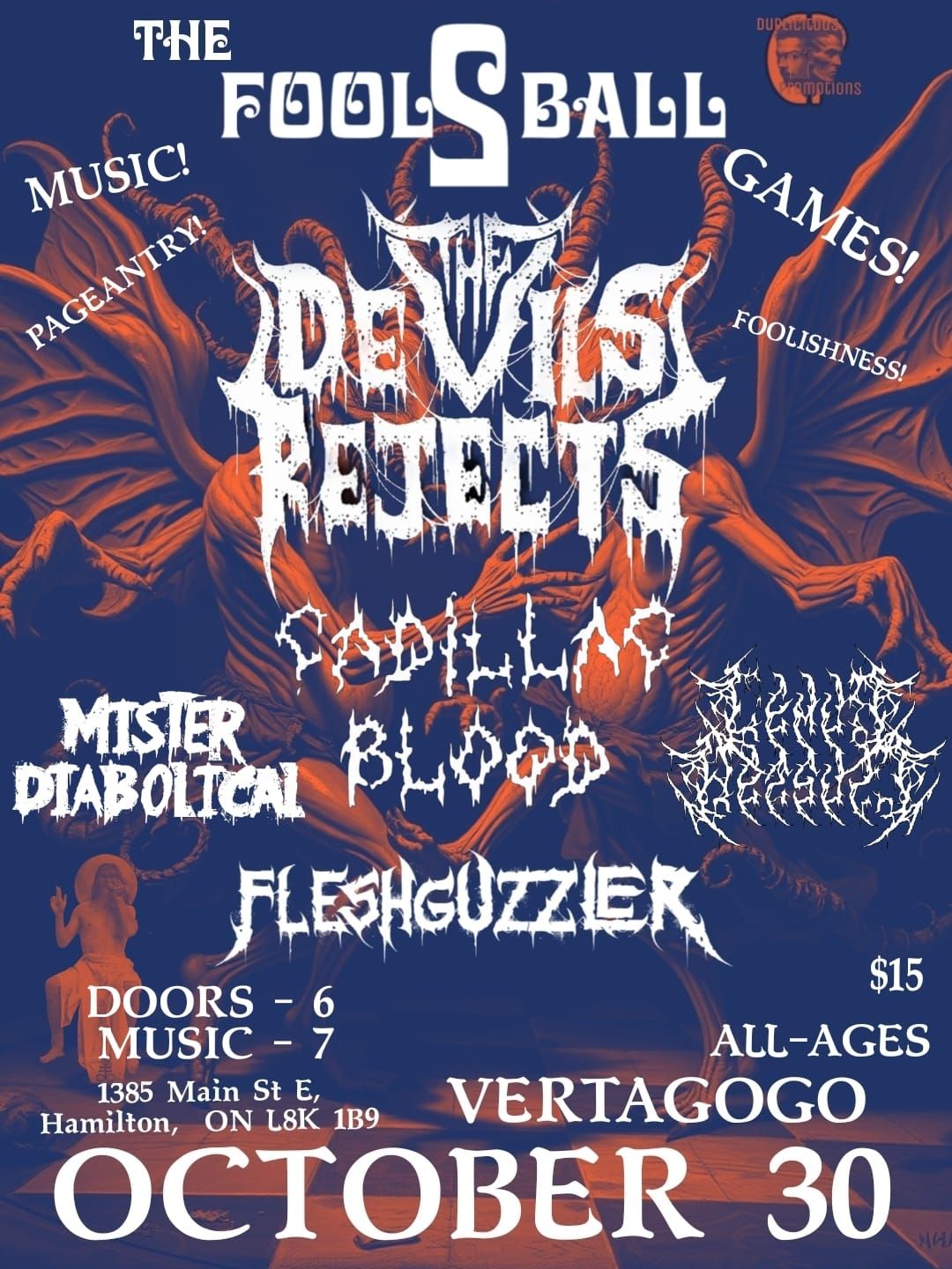 Devil's Rejects \/ Caddy Blood \/ Mister Diabolical \/ Lemur Wetsuit \/ Fleshguzzler THE FOOLS BALL II