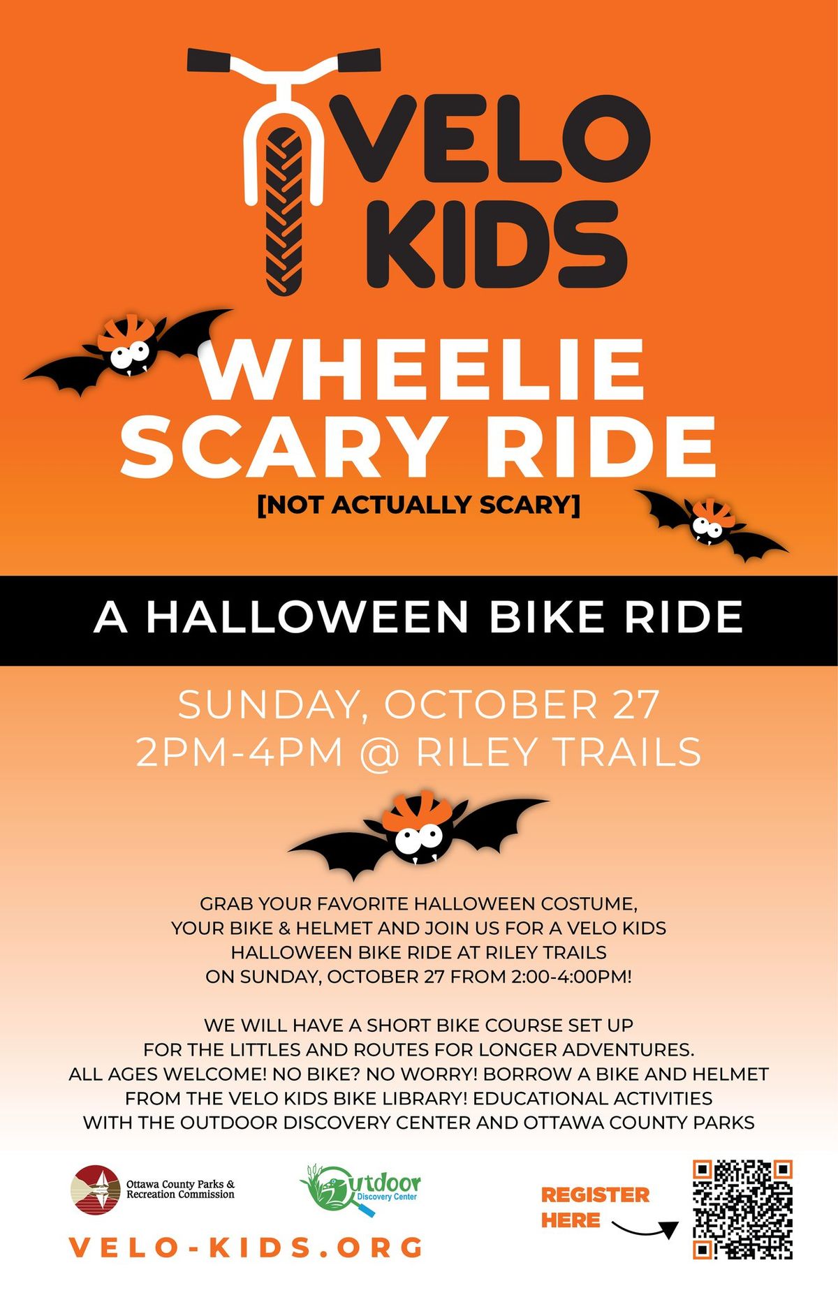 Wheelie Scary Velo Kids Bike Ride