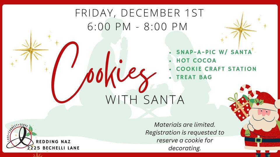 Cookies With Santa 2225 Bechelli Ln, Redding, CA December 1, 2023