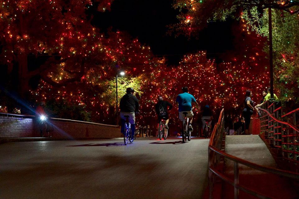UIW Christmas Lights Ride Burleson Yard Beer Garden, San Antonio, TX