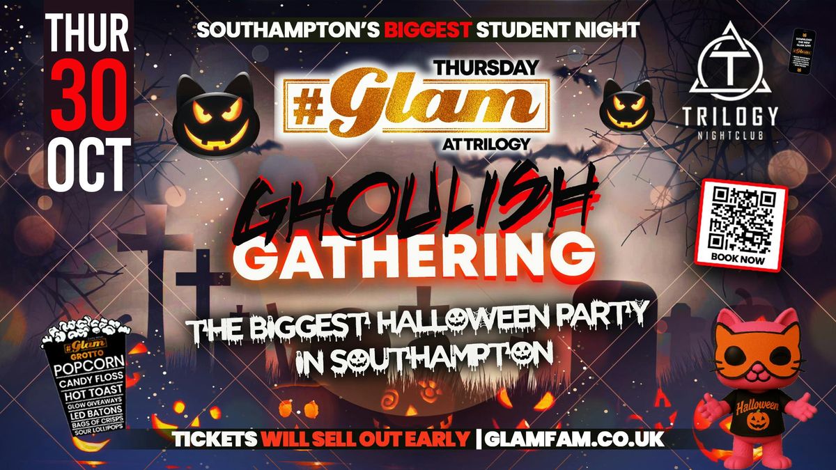 \u26d3\ufe0f GLAM GHOULISH GATHERING \ud83e\udddf| All hell at MIDNIGHT! \ud83d\udd5b \ud83c\udf83 SOUTHAMPTON'S BIGGEST STUDENT HALLOWEEN EVENT \ud83c\udf83