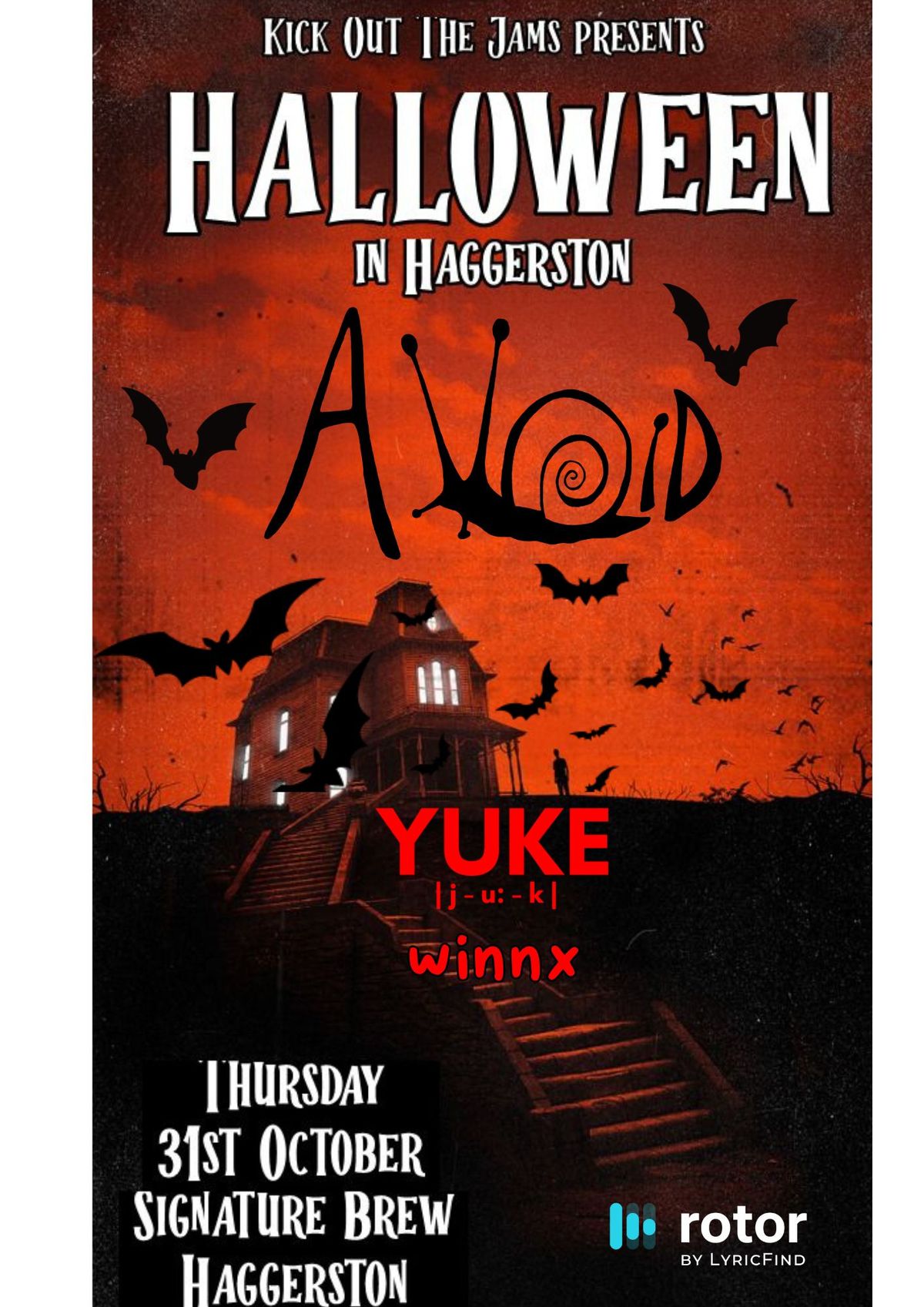 KOTJ x Rotor Videos present Halloween In Haggerston feat. A VOID + YUKE + Winnx