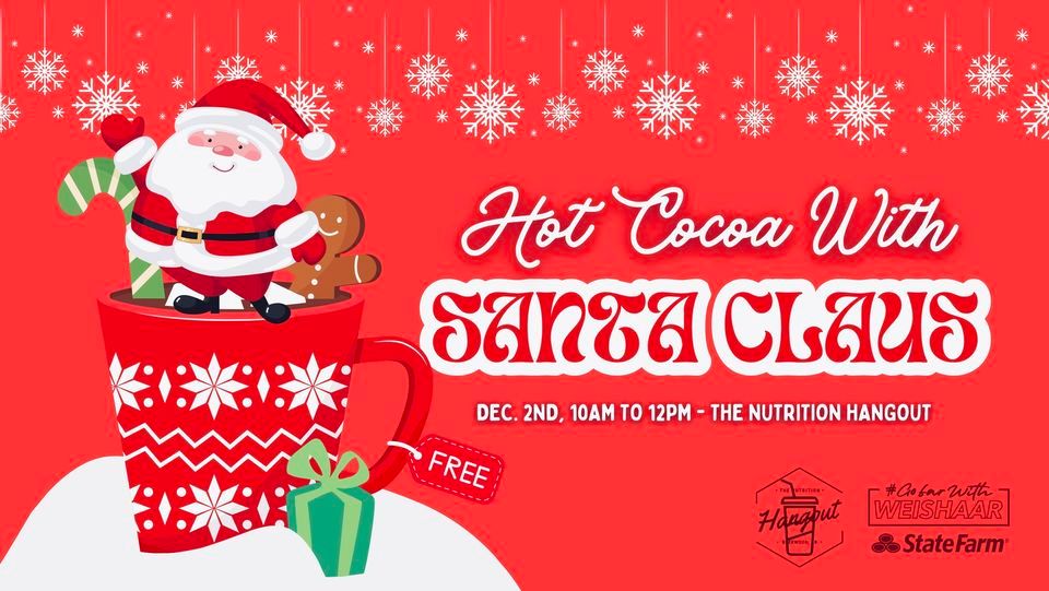 Hot Cocoa With Santa Claus The Nutrition Hangout, Sherwood, AR