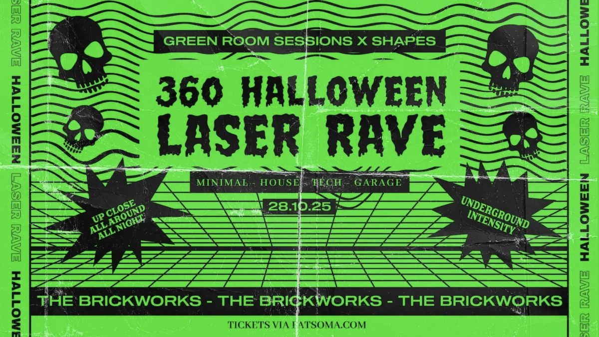 Green Room Sessions x Shapes. 360\u00b0 Halloween Laser Rave