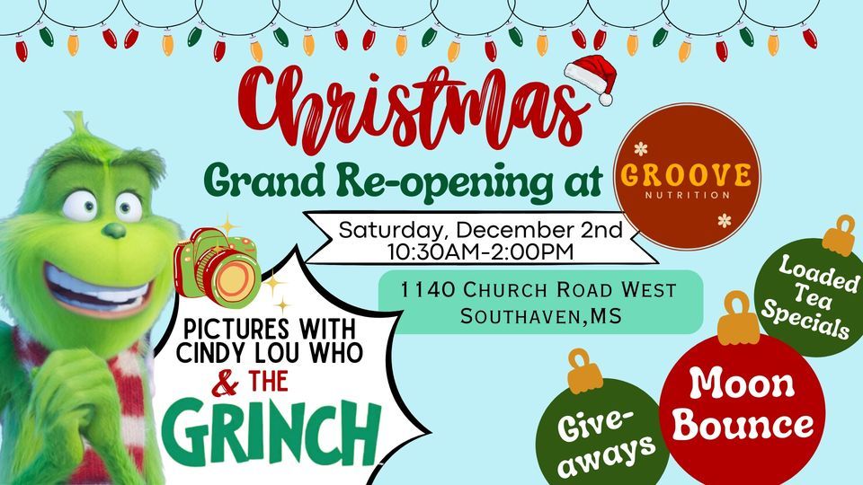 Christmas Grand ReOpening Groove Nutrition, Southaven, MS December