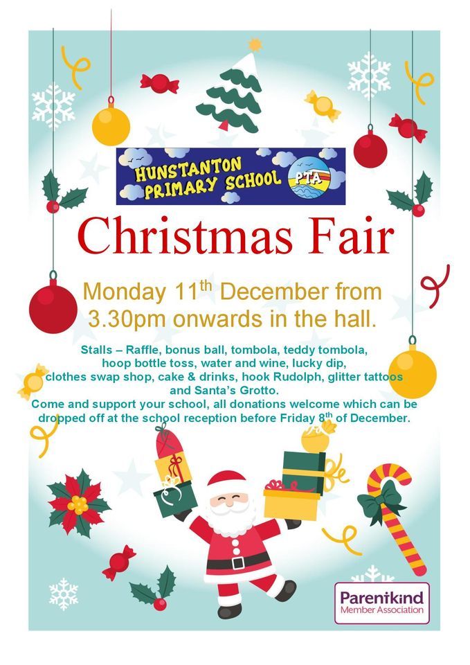 PTA Christmas Fair Collingwood Road PE36 5DY Hunstanton, United