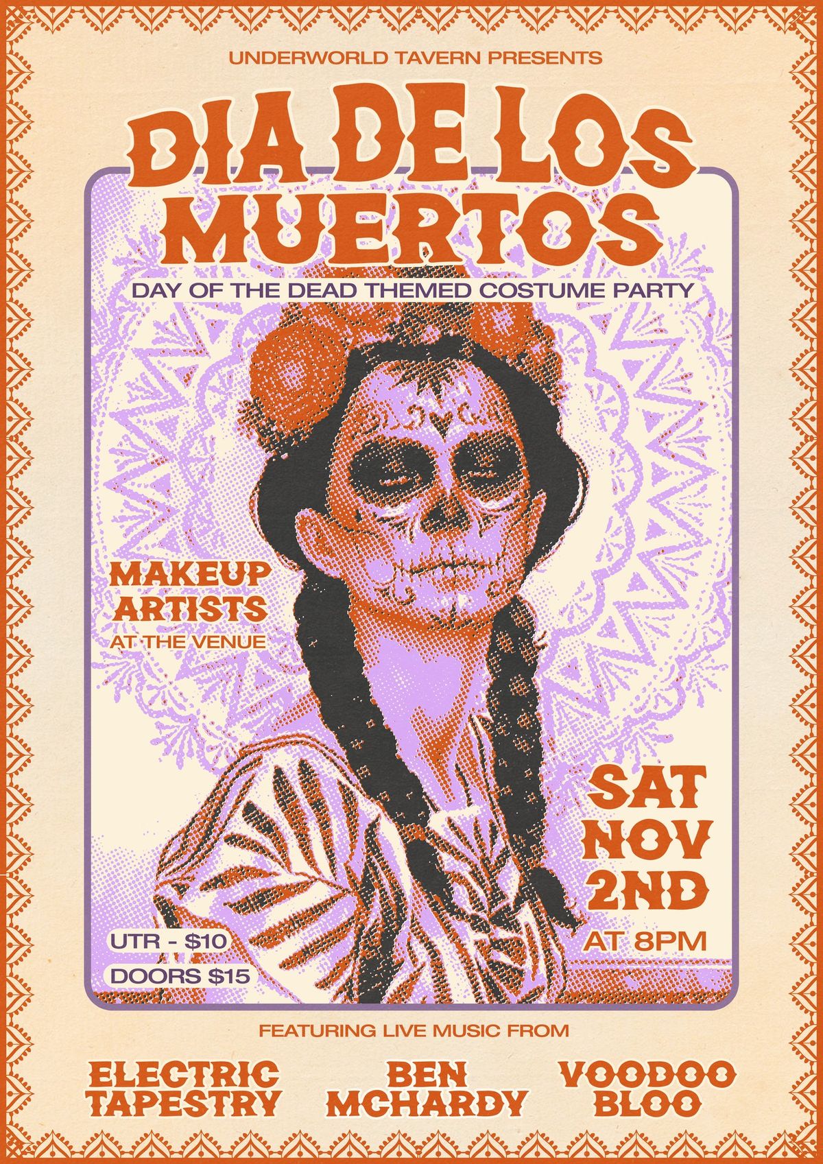 D\u00eda de los Muertos @ UNDERWORLD! w\/ Voodoo Bloo, Ben McHardy & Electric Tapestry!