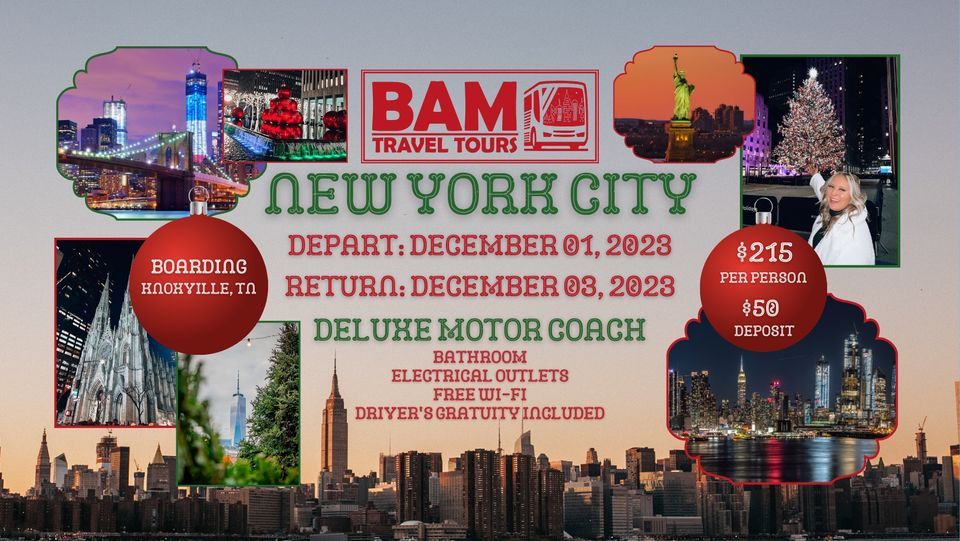 NYC Christmas Weekend Trip; December 0103, 2023 [Boarding Knoxville