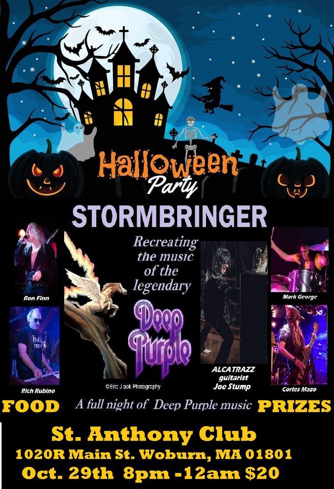 Halloween BASH at St. Anthony Club with STORMBRINGER (Deep Purple Tribute Band)