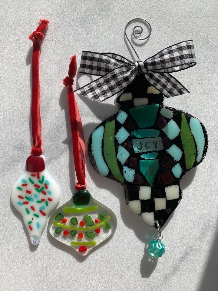 Old Fashioned Christmas ornaments- Fused Glass Class- Must Register 