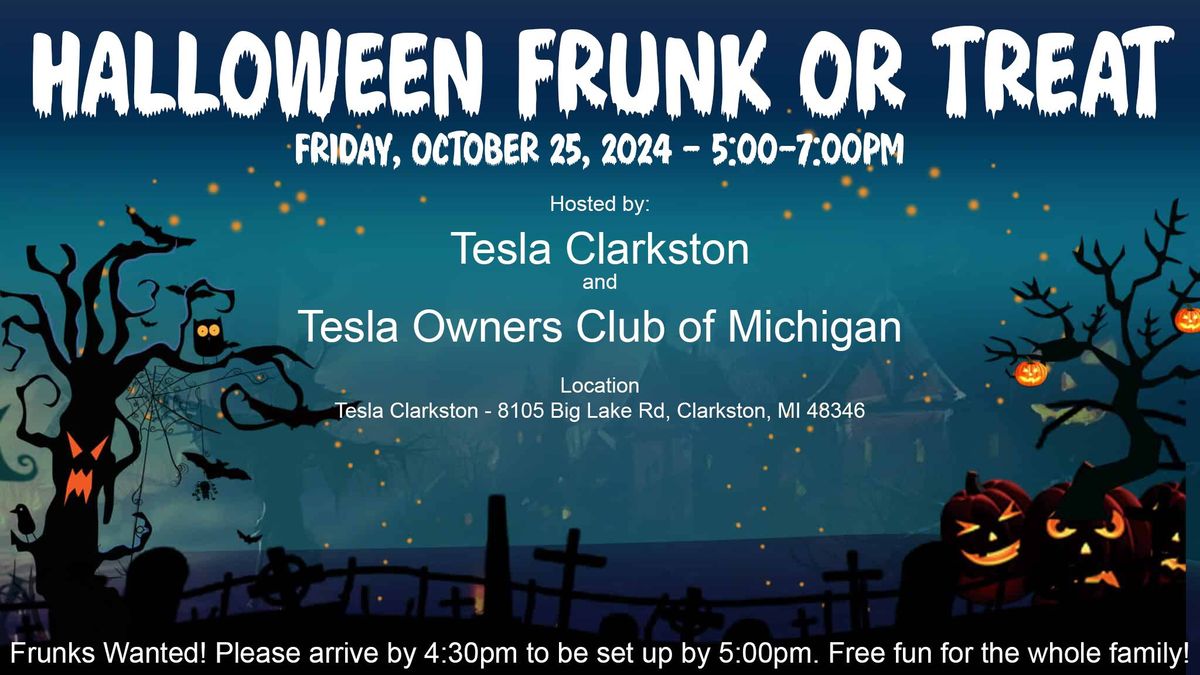 Halloween Frunk or Treat at Tesla Clarkston