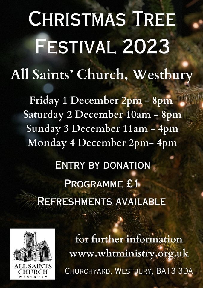 Christmas Tree Festival All Saints Church Westbury, Melksham, EN