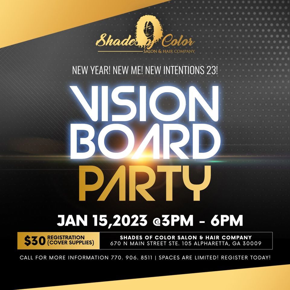 2023 Vision Board Party | Shades of Color Salon & Hair Company ...